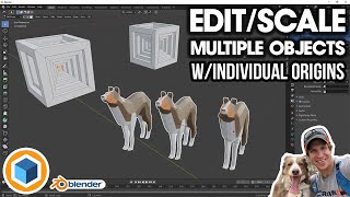 EditScaleExtrude MULTIPLE OBJECTS with Individual Origins in Blender [upl. by Ecirtnas]