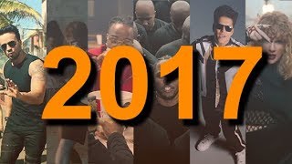 ALL THE HITS OF 2017 list of over 250 songs [upl. by Darreg]