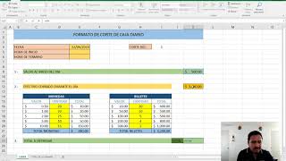 Ejercicio Corte de caja en Excel [upl. by Rey]