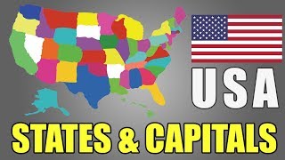 Learn USA States And Capitals  50 US States Map  Geography Of United States Of America  Easy GK [upl. by Furmark]