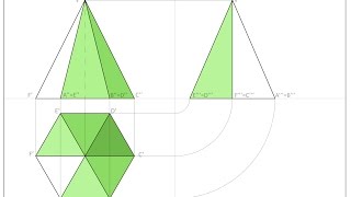 Proiezione ortogonale di piramide a base esagonale ProfTorella [upl. by Murdock]