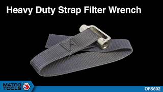 HEAVYDUTY OIL FILTER STRAP WRENCH OFS602 [upl. by Walden147]