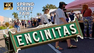 Encinitas California Spring Street Fair  Walking Tour  4k60fps April 2024 [upl. by Annice762]