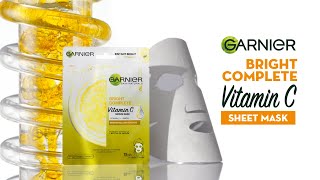 Garnier Bright Complete Vitamin C Serum Sheet Mask  Hindi [upl. by Fogarty973]