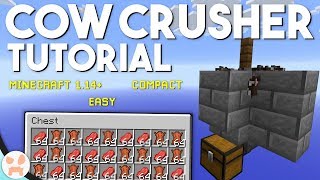 MINECRAFT COW FARM TUTORIAL  Easy Compact Efficient [upl. by Laina692]