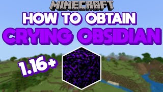 How To Use and Get Crying Obsidian  Minecraft 116 [upl. by Rayshell175]