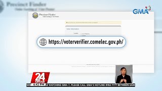 Comelec Precinct Finder magagamit na online  24 Oras [upl. by Deragon]