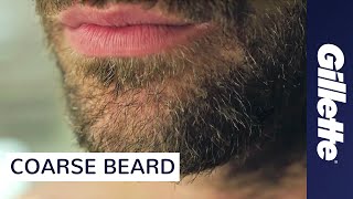 How to Shave Coarse Facial Hair  Gillette [upl. by Tabbatha]