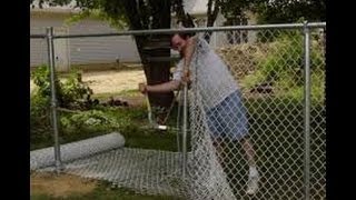 HOW TO INSTALL A CHAIN LINK FENCE PART 2 [upl. by Rheingold]