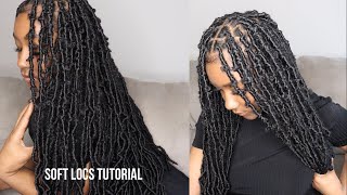 How to Wrap Soft Faux Locs over my Natural Locs [upl. by Farlie151]