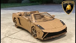 Convertible Lamborghini Gallardo from Cardboard [upl. by Aieken420]