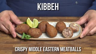 How to make Kibbeh  CRISPY Middle Eastern meatballs [upl. by Tail]