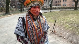 Amazon Native Explores The Streets Of NYC  BBC NEWS [upl. by Faux403]