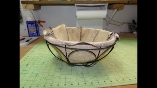 How To Make A Burlap Liner For Hanging Baskets [upl. by Harley]