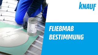 Knauf Fließestrich  Bestimmung des Fließmaßes [upl. by Elik]