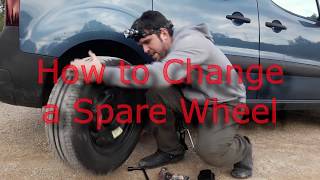 Spare tire on Citroën Berlingo 2017 How to replaced it 🚙 [upl. by Barcellona844]