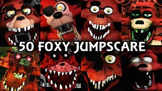 50 FOXY JUMPSCARES  FNAF amp Fangame [upl. by Beeson]