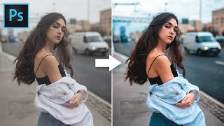 Orange and Teal Color Grading  Photoshop Tutorial Easy [upl. by Gerald513]