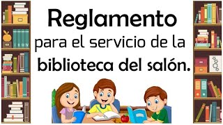 Reglamento de la biblioteca y sus características  Educación Primaria [upl. by Eerehc688]