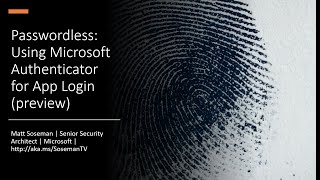Passwordless Using Microsoft Authenticator for app login phone signin preview [upl. by Carmita]