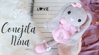 Bunny Conejita Nina Part 12 Amigurumi Crochet tutorialSub 🇺🇸🇪🇸 GretaWings [upl. by Ialocin538]