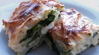 Ispanaklı Peynirli Börek  Peynirli Börek Tarifi  Ispanaklı Börek Nasıl Yapılır [upl. by Eibocaj]