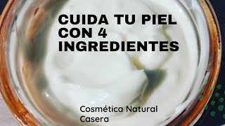 Cómo hacer una CREMA facial HIDRATANTE natural la MÁS FÁCIL de Cosmética natural casera [upl. by Michaela]