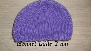 bonnet facile et rapide pour enfant  knitting Easy child cap [upl. by Nimesay]