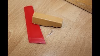 How to fix a chip in laminate flooring  NO CUTTING [upl. by Ellennad519]