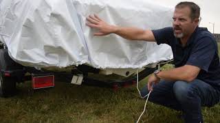 How to Install Transhield Universal Vhull Boat Cover [upl. by Colene]