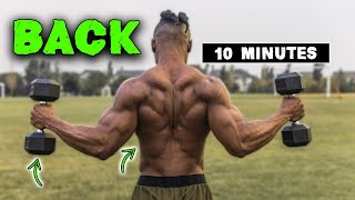 10 MINUTE LIGHTWEIGHT DUMBBELL BACK WORKOUT [upl. by Hteb]