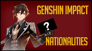 Genshin Impact Сharacters Nationalities [upl. by Aurore]