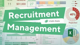 AMAZING Recruitment Management Excel Template and Dashboard [upl. by Ydnak833]