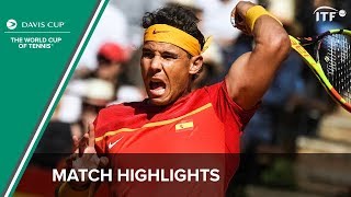 Nadal Inspires Brilliant Comeback  Spain 32 Germany Highlights  ITF [upl. by Ydasahc296]