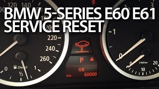 BMW E60 E61 reset service reminder inspection maintenance 5Series [upl. by Eldnar728]