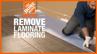 How to Remove Laminate Flooring  The Home Depot [upl. by Lloyd]