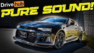 CAMARO ZL1  PURE SOUND StartUp Revs POV Accelerations amp Exhaust  DriveHub [upl. by Elisa]