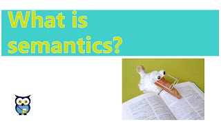 What is semantics [upl. by Jobye]