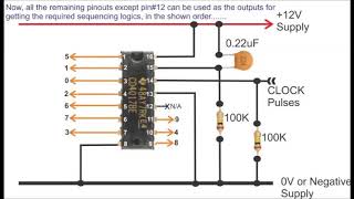 How to Connect IC 4017 Pinouts [upl. by Eardnoed]