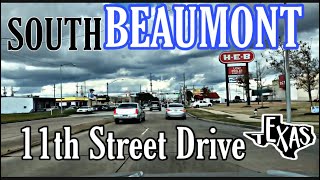 South Beaumont Texas Cruise  Driving on 11th Street [upl. by Jonis]