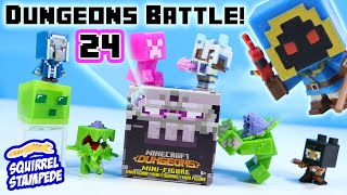 Minecraft MiniFigure Dungeons Battle Series 24 Full Set Mattel [upl. by Westlund]