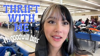 THRIFT WITH ME  7 AM Y2K thrifting vlog ft the Goodwill Bins [upl. by Llerraj]