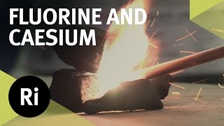 Reacting Fluorine with Caesium  First Time on Camera [upl. by Kassi]