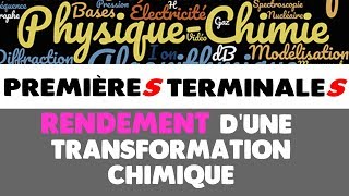 18 RENDEMENT DUNE TRANSFORMATION CHIMIQUE [upl. by Barnard502]