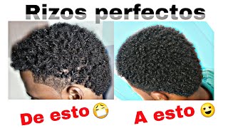 Como rizar el cabello EN HOMBRES con afro corto l Tipo 4 l Anny Crespa [upl. by Verras]