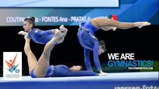 2018 Acrobatic Worlds Antwerp BEL  Highlights WOMENS GROUPS FINAL  We Are Gymnastics [upl. by Terti]