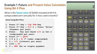 BA II Plus Calculator Tutorial  Future Value and Present Value Calculation [upl. by Hennebery]