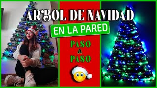 🎄 ÁRBOL DE NAVIDAD EN LA PARED PASO A PASO  Maleja Vargas [upl. by Ayokahs]