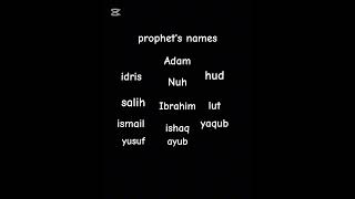 25 prophets names [upl. by Meingolda]