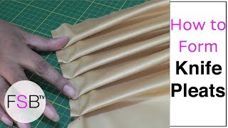 Forming Knife Pleats [upl. by Edith147]